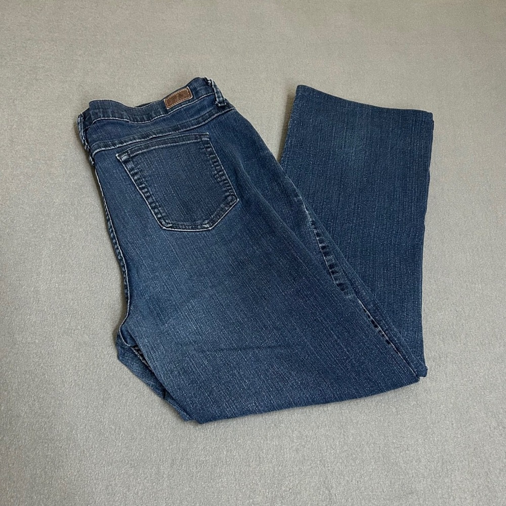 Riders by Lee Jeans Womens 16P Blue Good Straight Leg Dark Wash Denim